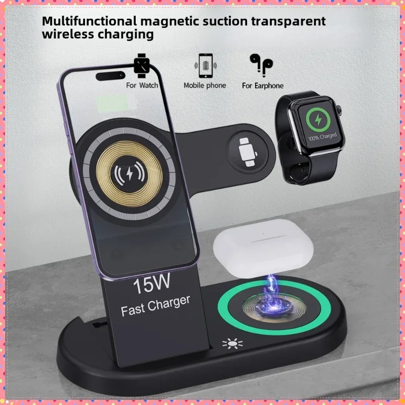 Watch 7 Smartwatch Iphone - 15W Snelle Draadloze Oplaadstandaard 3-in-1 Opvouwbaar