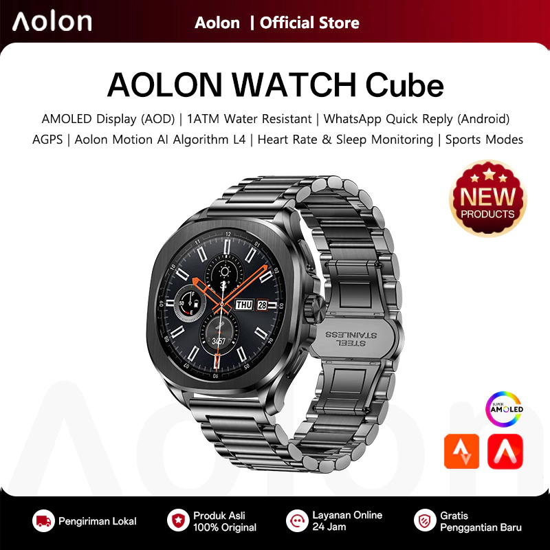 Smartwatch Watch Whatsapp - Aolon Cube Smart Watch 1,43
