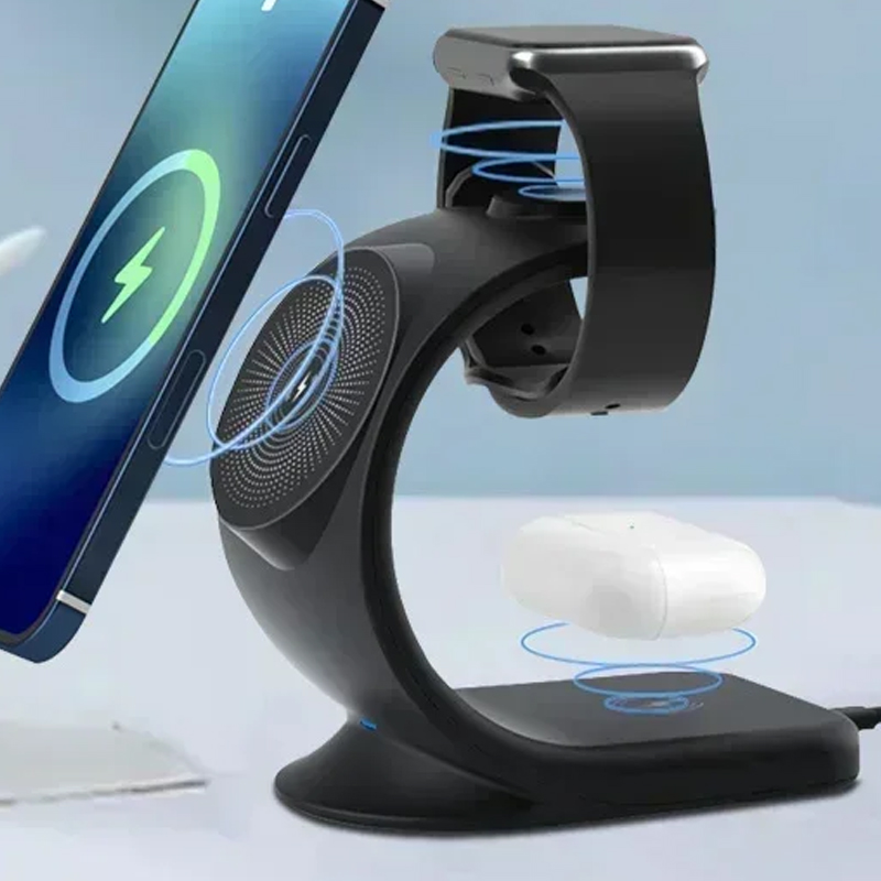 Watch 7 Smartwatch Iphone - Magnetische draadloze oplader 3-in-1 snellaadstation voor