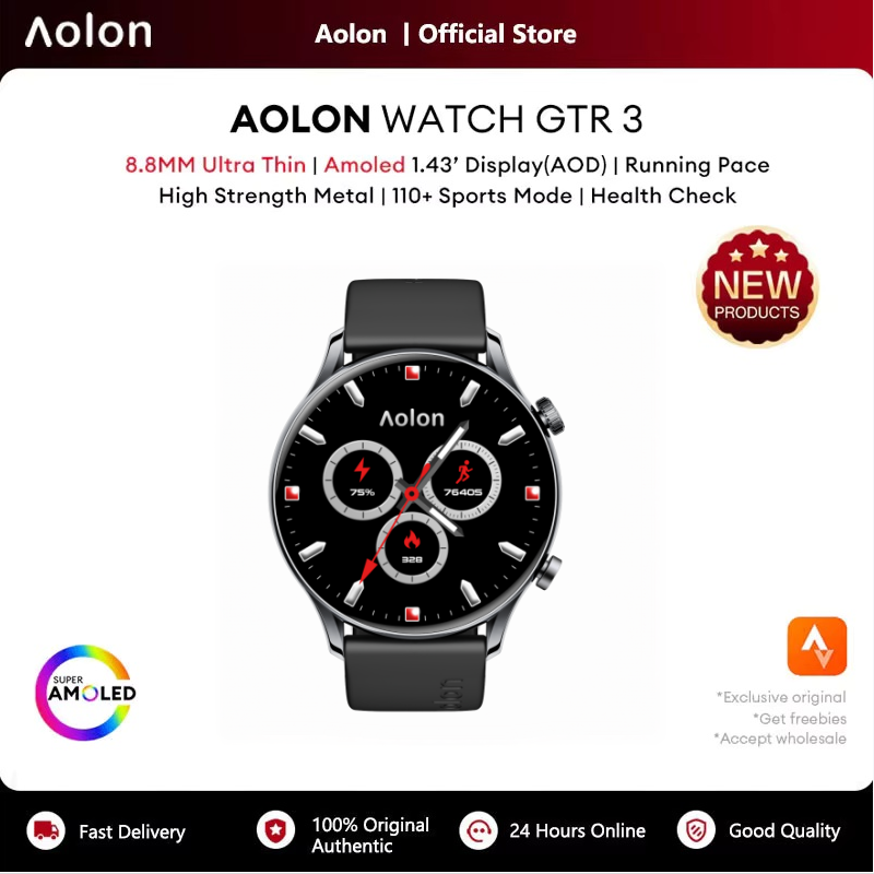 Smartwatch Watch Whatsapp - Aolon GTR3 Smartwatch 8,8 mm ultradun
