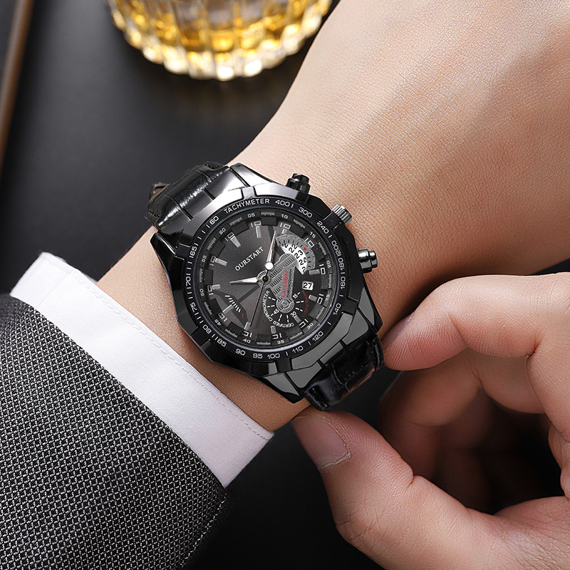 Smartwatch Luxury Watches For Men - Heren quartzhorloges met kalender, klassiek quartz