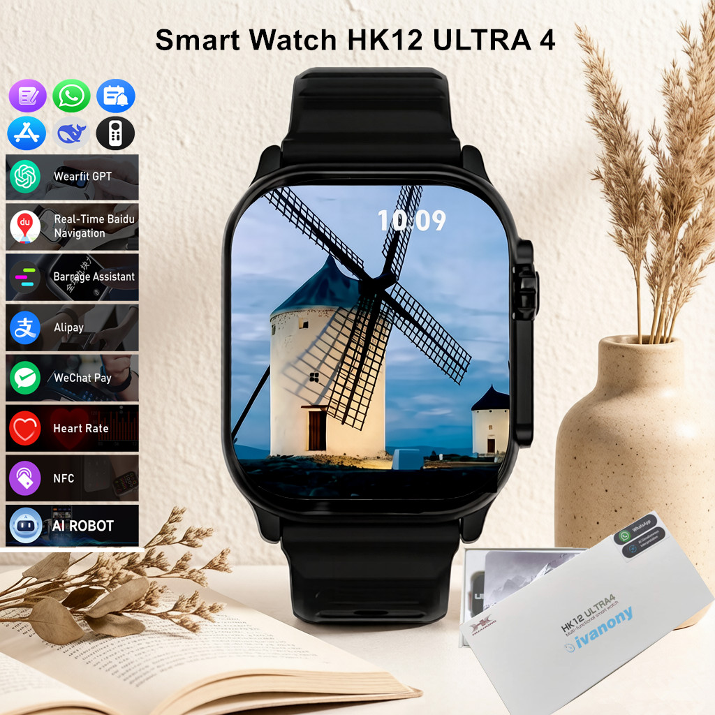 Smartwatch Watch Whatsapp - HK12 Ultra 4 Smartwatch Ondersteunt Whatsapp