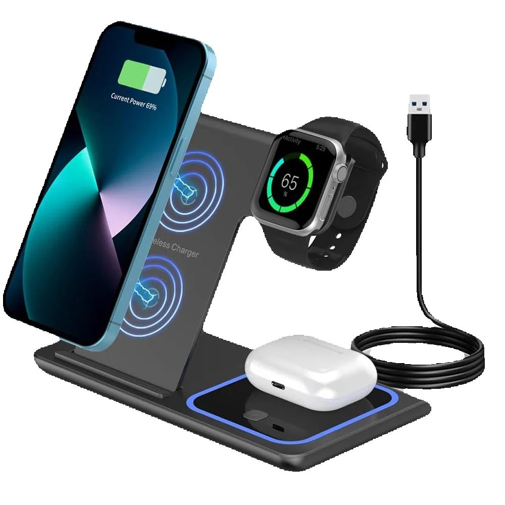 Watch 7 Smartwatch Iphone - 15W 3-in-1 LED Snelle Draadloze Oplaadstandaard