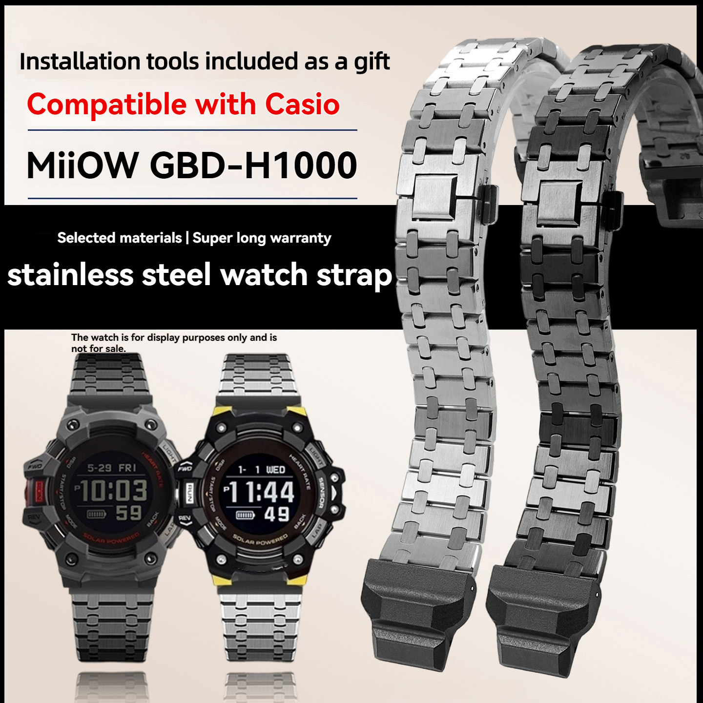 Smartwatch Casio Watches For Men - Gemodificeerde metalen roestvrijstalen horlogeband voor Casio