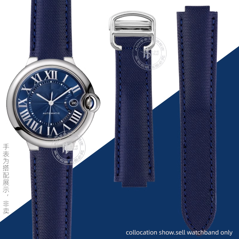 Cartier Watch Ballon Bleu - 16-8mm 18-11mm 20-12m Voor Cartier Blauwe