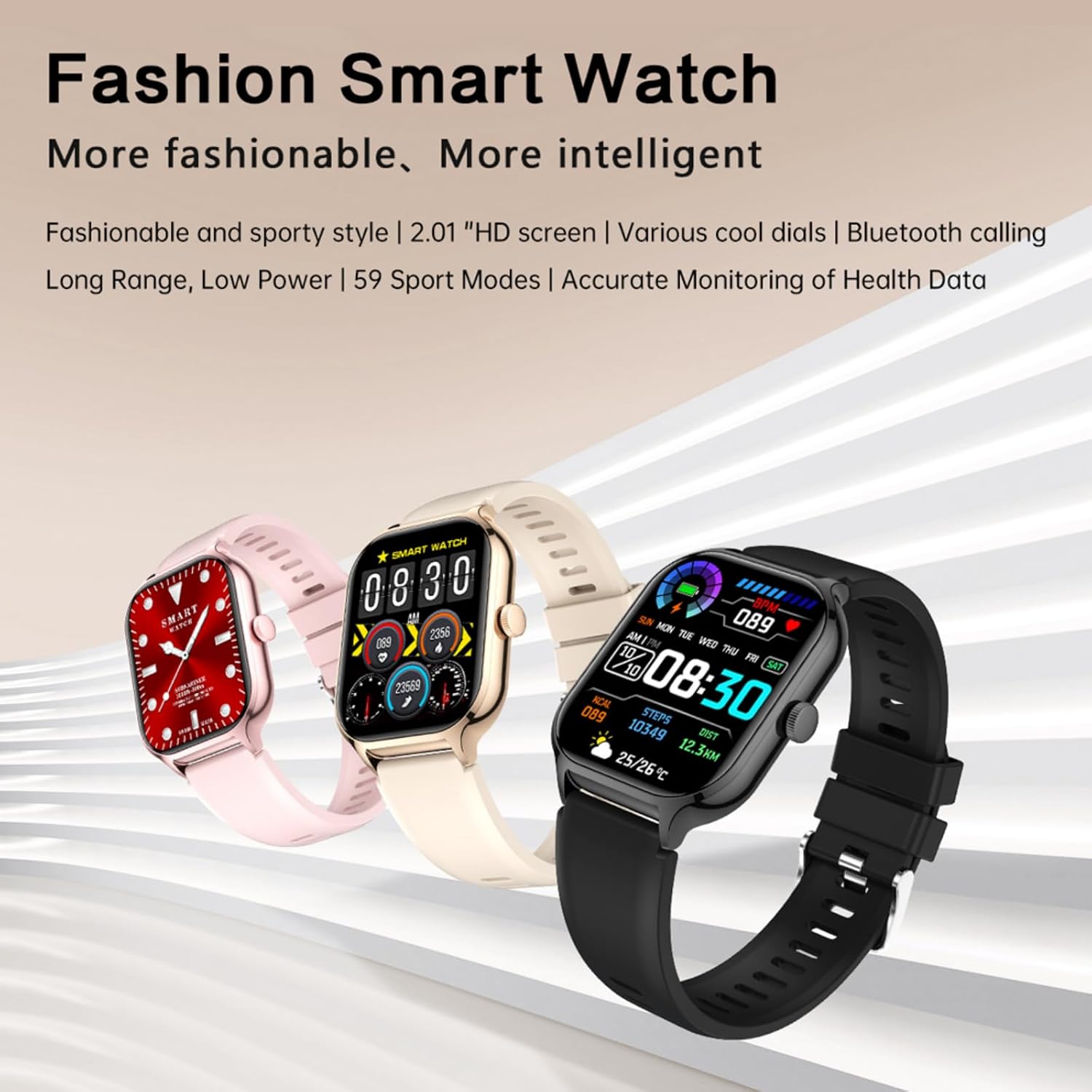 Watch 7 Smartwatch Iphone - Smartwatch met HD-touchscreen, draadloos bellen, alarm,