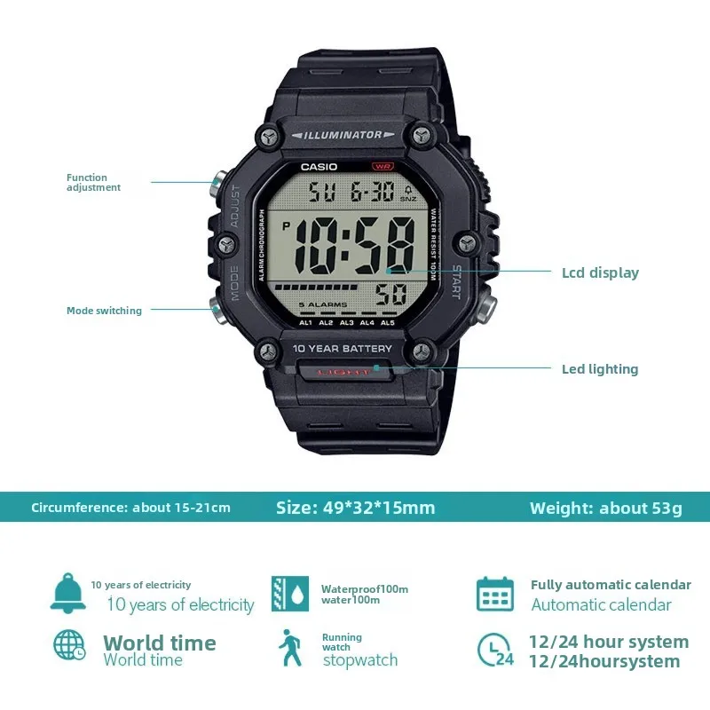 Casio AE-1600H-serie digitaal  - Smartwatch Casio Watches For Men recensie en prijs