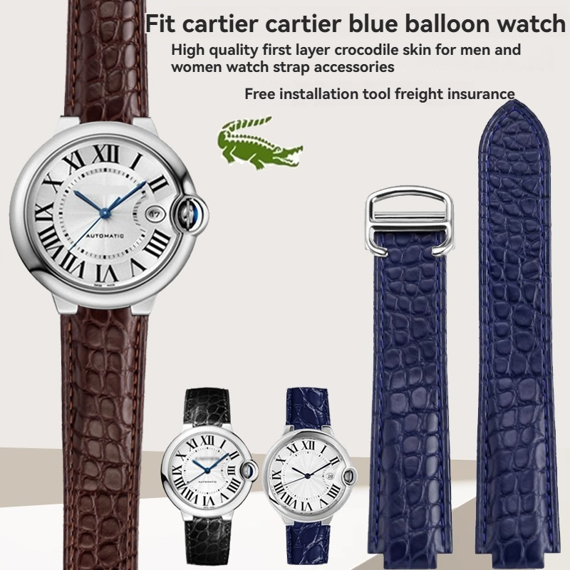 Krokodillenleer horlogebandje  - Cartier Watch Ballon Bleu recensie en prijs