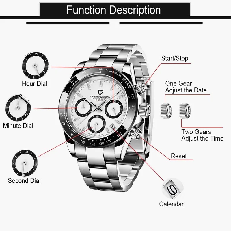 Pagani Design PD1644 Heren Spo - Smartwatch Luxury Watches For Men recensie en prijs