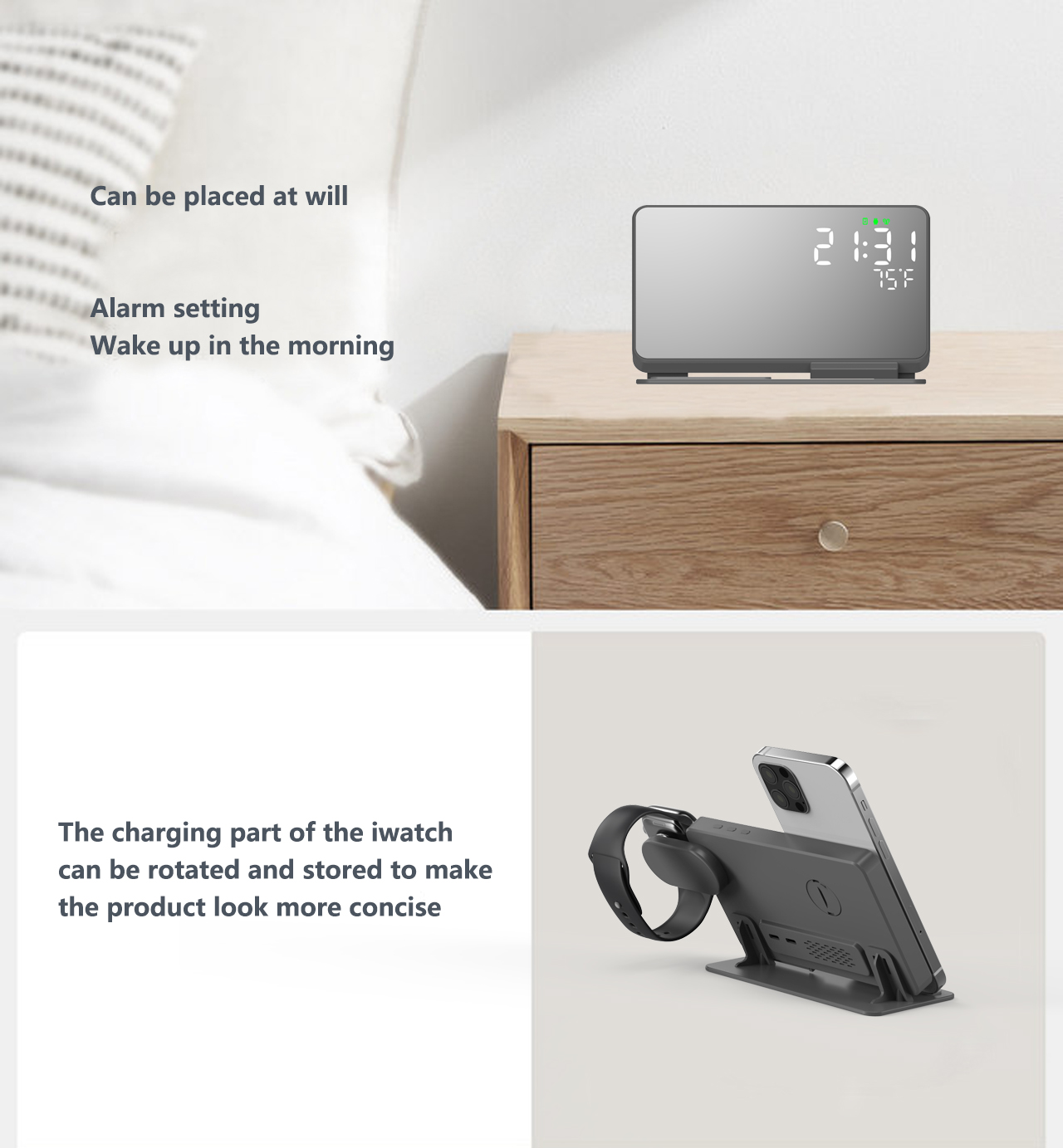 3 In 1 Draadloze Oplader Voor  - Watch 7 Smartwatch Iphone recensie en prijs