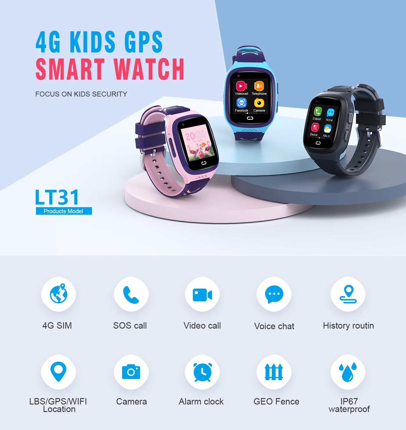 4G Kids Smartwatch SOS Waterdi - Smartwatch Watches Kids recensie en prijs