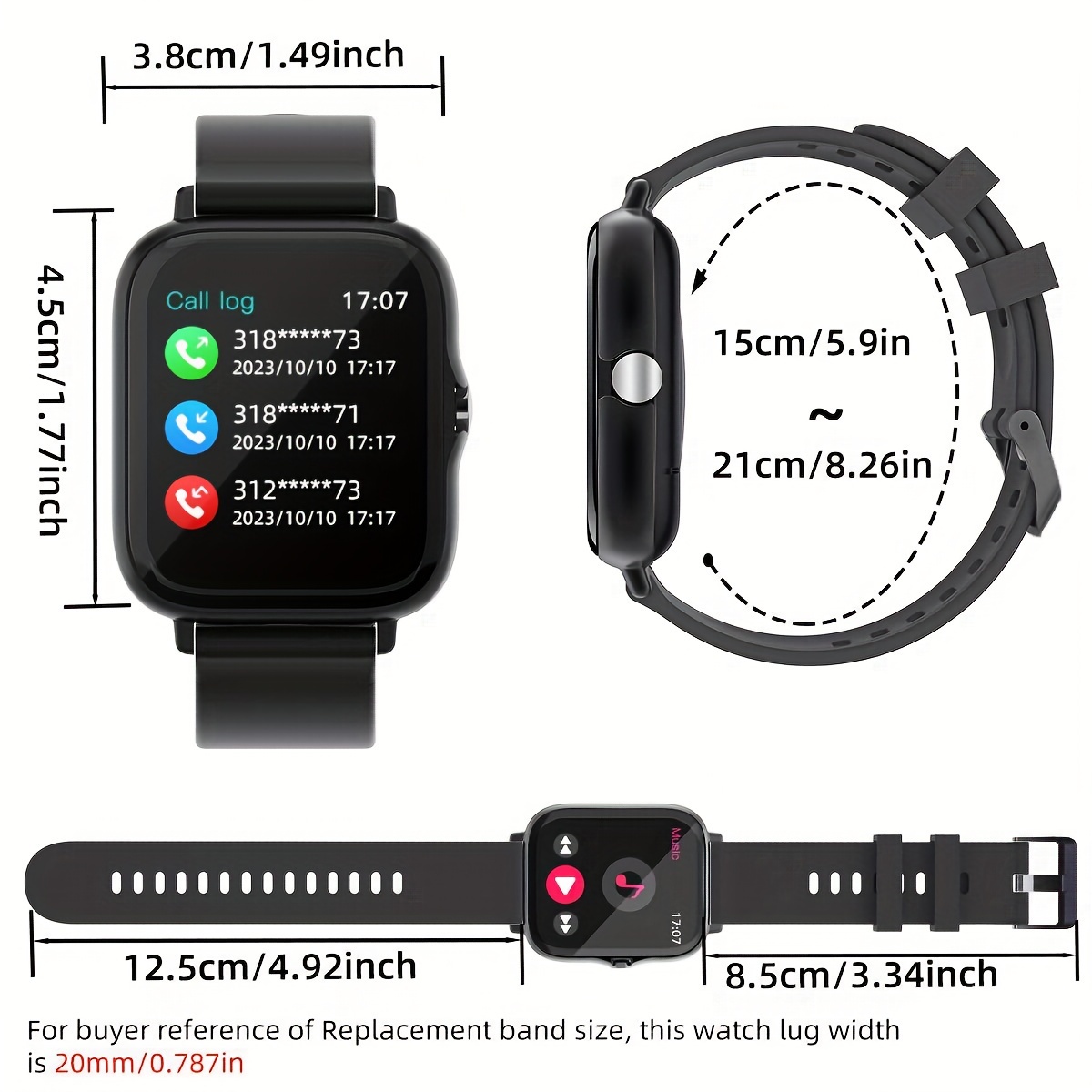 Smartwatch voor heren en dames - Smartwatch Iphone Watch For Men recensie en prijs
