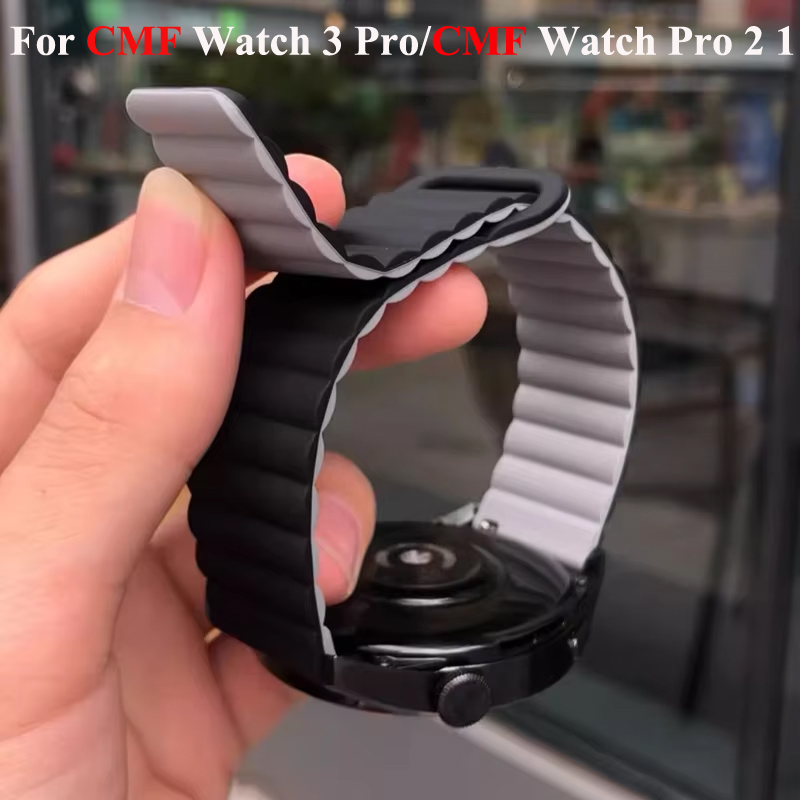 22 mm magnetische siliconen ba - Smartwatch Nothing Watches recensie en prijs