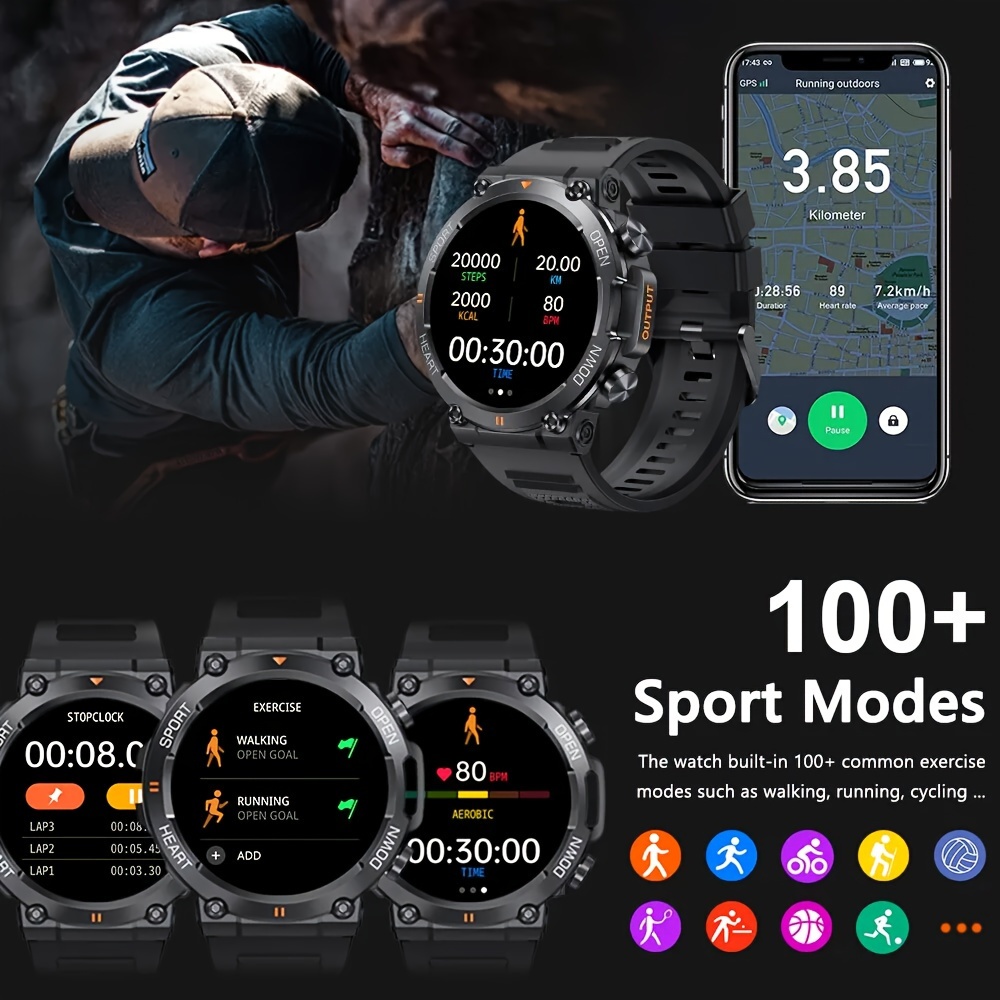 Mannen Smart Watch Ronde Grote - Smartwatch Iphone Watch For Men recensie en prijs