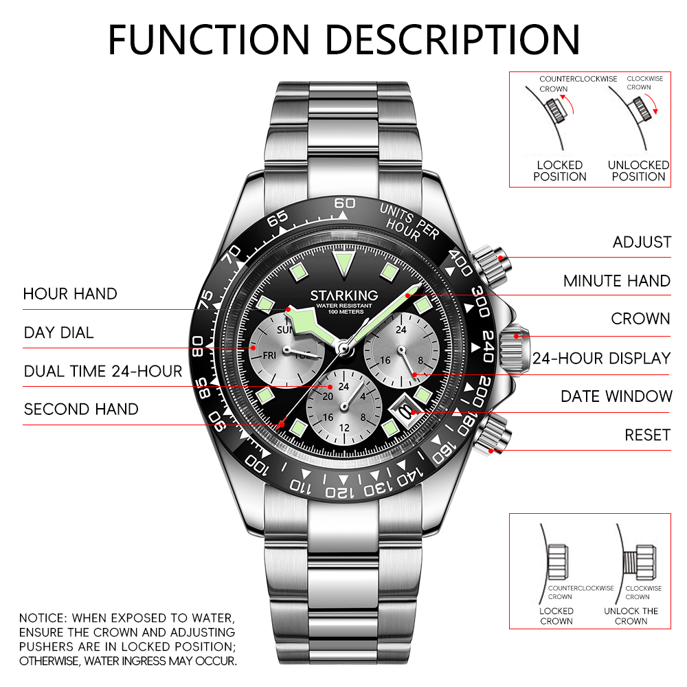 STARKING Luxe heren duikhorlog - Smartwatch Luxury Watches For Men recensie en prijs