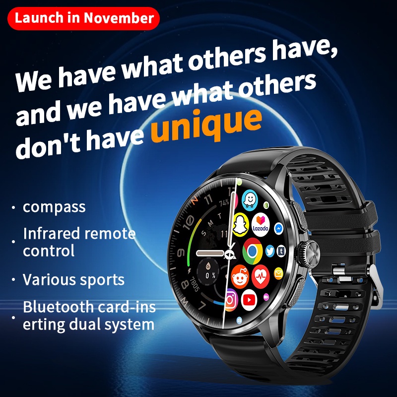 H100 Smartwatch 1,8 inch AMOLE - Smartwatch Watch Whatsapp recensie en prijs